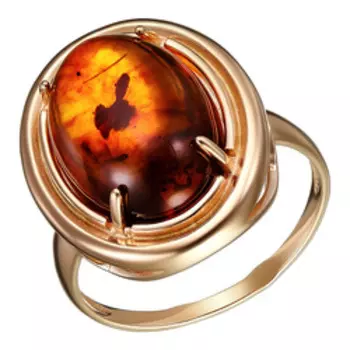 Серебряное кольцо с янтарем