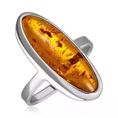 Серебряное кольцо с янтарем