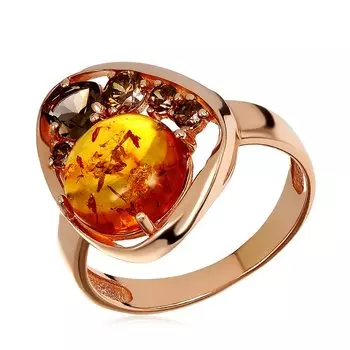 Серебряное кольцо с янтарем