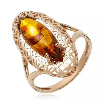 Серебряное кольцо с янтарем