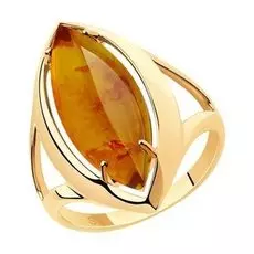 Серебряное кольцо с янтарем