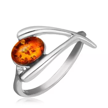 Серебряное кольцо с янтарем