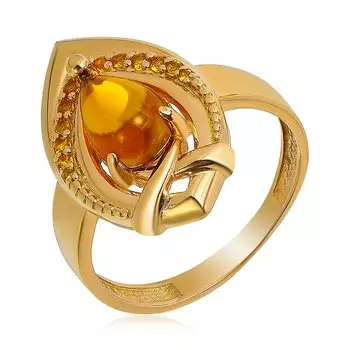 Серебряное кольцо с янтарем