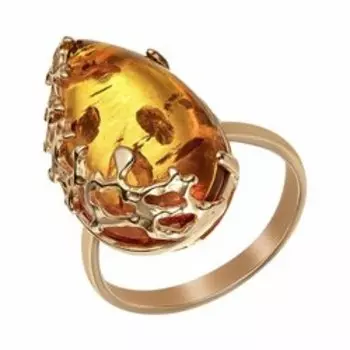 Серебряное кольцо с янтарем