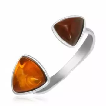 Серебряное кольцо с янтарём