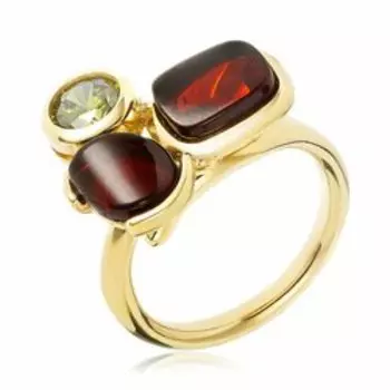 Серебряное кольцо с янтарём