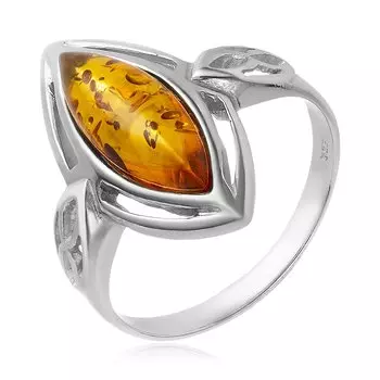 Серебряное кольцо с янтарём