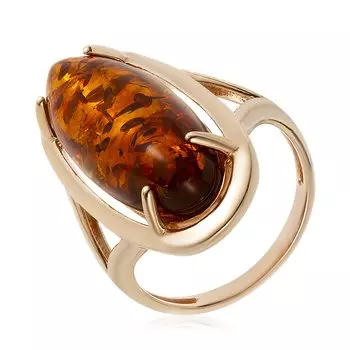 Серебряное кольцо с янтарём