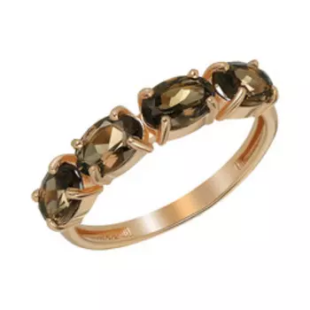 Серебряное кольцо с раухтопазами