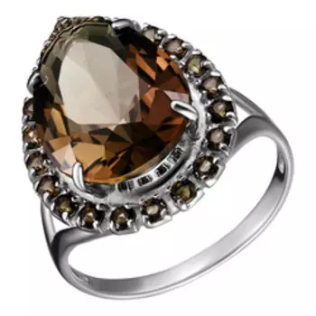 Серебряное кольцо с раухтопазами