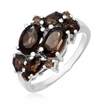 Серебряное кольцо с раухтопазами