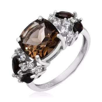 Серебряное кольцо с раухтопазами