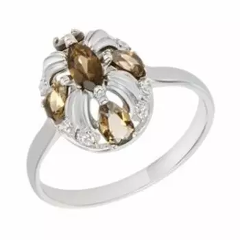 Серебряное кольцо с раухтопазами