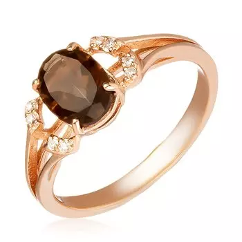 Серебряное кольцо с раухтопазом