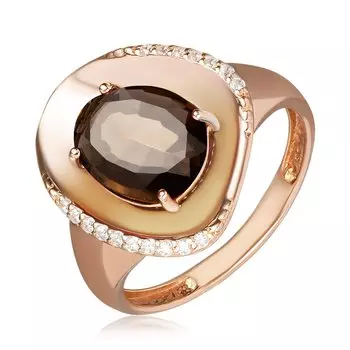 Серебряное кольцо с раухтопазом