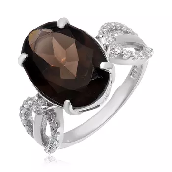 Серебряное кольцо с раухтопазом