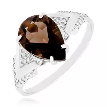 Серебряное кольцо с раухтопазом