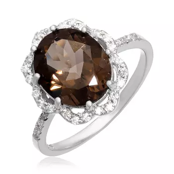 Серебряное кольцо с раухтопазом