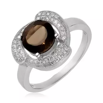 Серебряное кольцо с раухтопазом