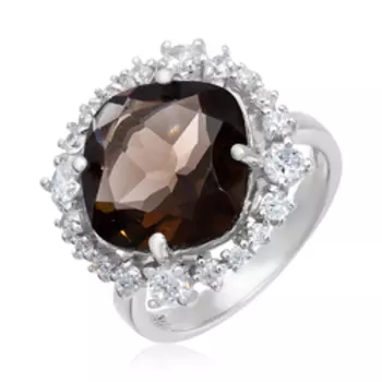 Серебряное кольцо с раухтопазом