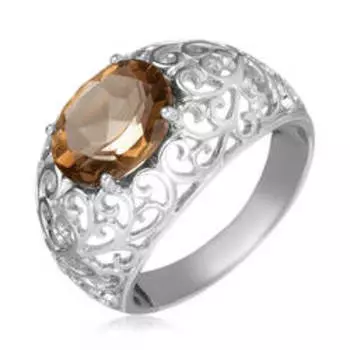 Серебряное кольцо с раухтопазом