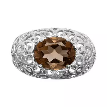 Серебряное кольцо с раухтопазом