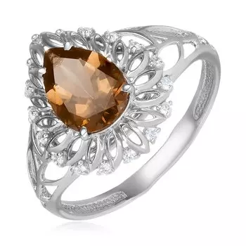 Серебряное кольцо с раухтопазом