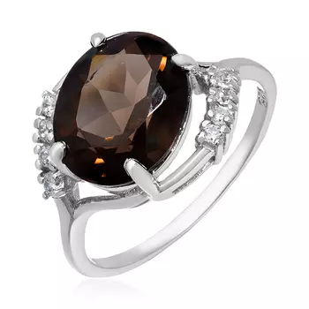 Серебряное кольцо с раухтопазом