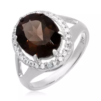 Серебряное кольцо с раухтопазом