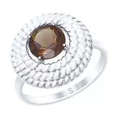 Серебряное кольцо с раухтопазом