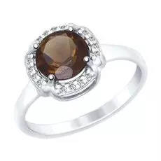 Серебряное кольцо с раухтопазом