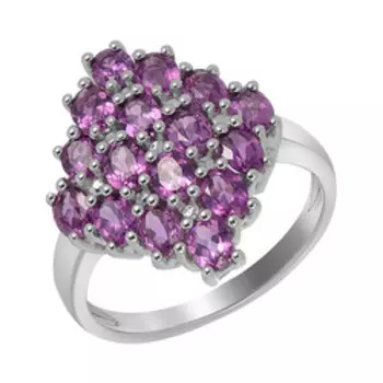 Серебряное кольцо с родолитами