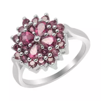 Серебряное кольцо с родолитами