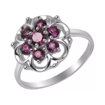 Серебряное кольцо с родолитами