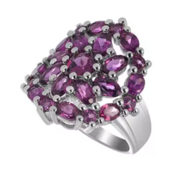 Серебряное кольцо с родолитами