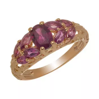 Серебряное кольцо с родолитами