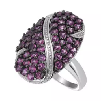 Серебряное кольцо с родолитами