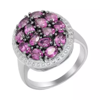 Серебряное кольцо с родолитами