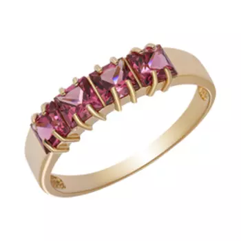 Серебряное кольцо с родолитами