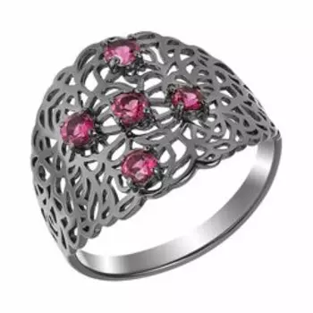 Серебряное кольцо с родолитами