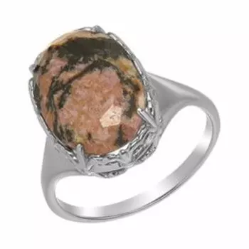 Серебряное кольцо с родонитом