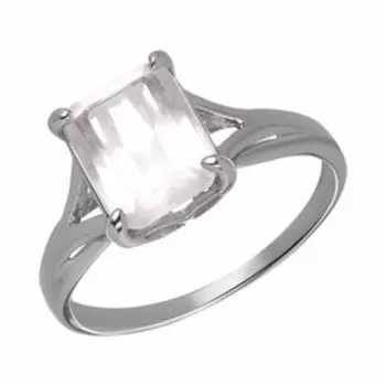 Серебряное кольцо с розовым кварцем