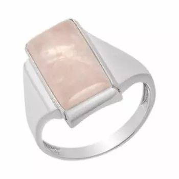 Серебряное кольцо с розовым кварцем
