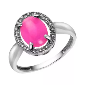 Серебряное кольцо с натуральным розовым опалом