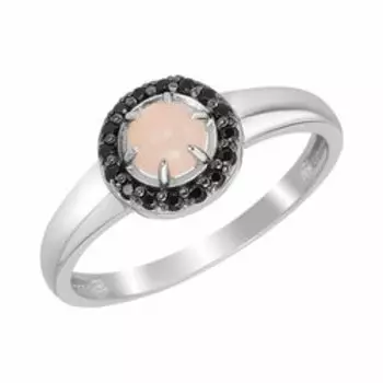 Серебряное кольцо с розовым опалом