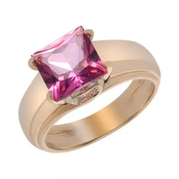 Серебряное кольцо с розовым топазом