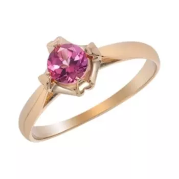 Серебряное кольцо с розовым топазом
