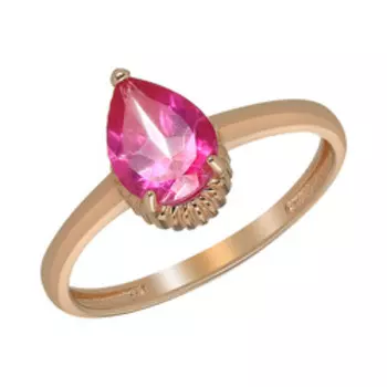 Серебряное кольцо с розовым топазом