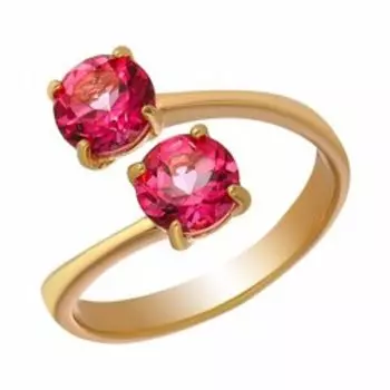 Серебряное кольцо с розовым топазом