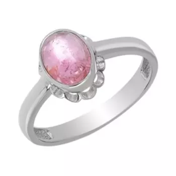 Серебряное кольцо с розовым турмалином